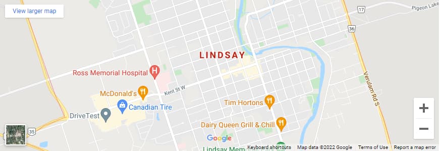 lindsay google map